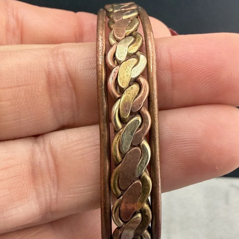 Vintage Twisted Metal‎ Copper Cuff Bracelet 7